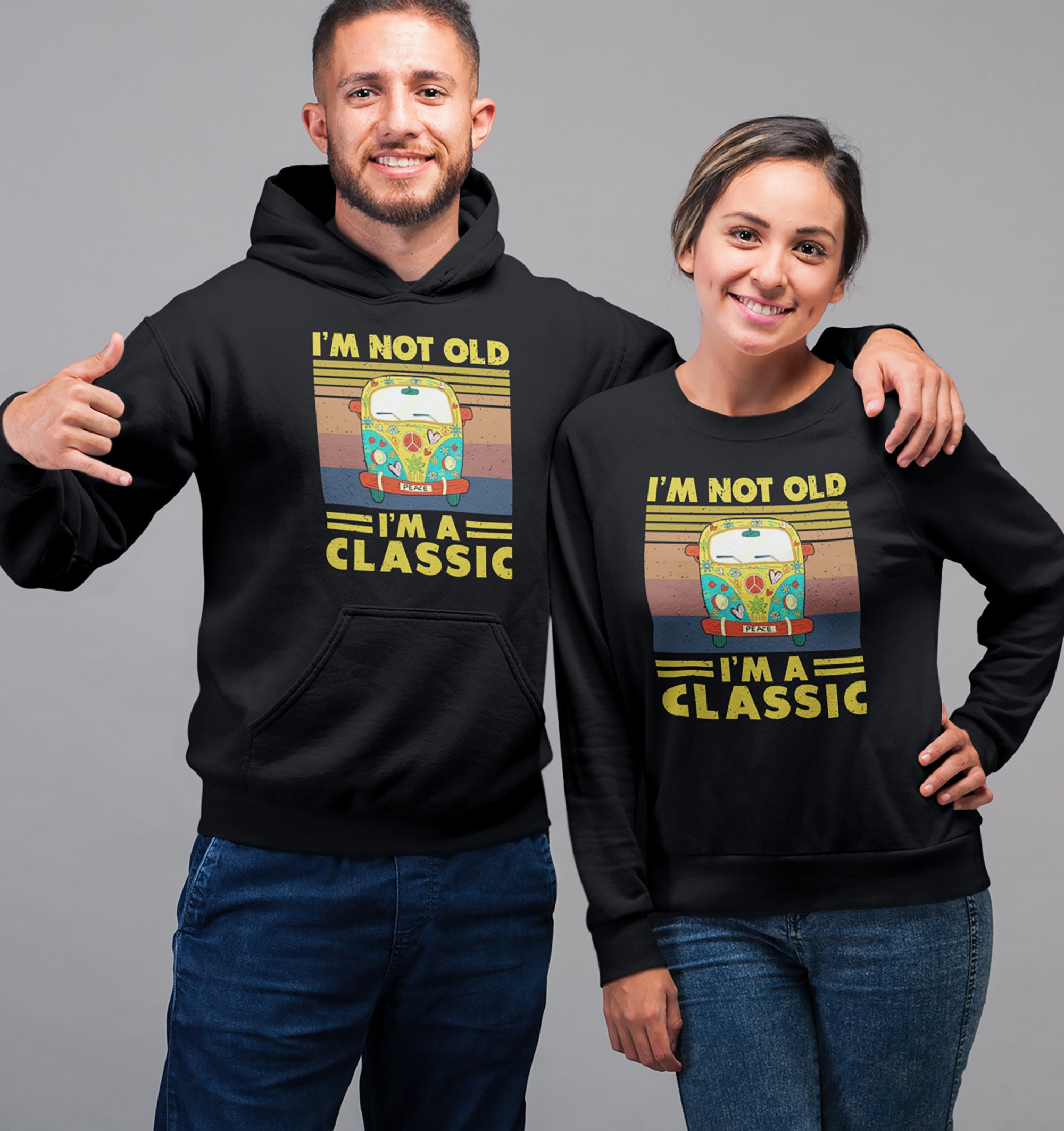 Vintage Hippie Car I'm Not Old I'm A Classic Unisex T-Shirt Vintage Hippie Car I'm Not Old I'm A Classic Unisex T-Shirt