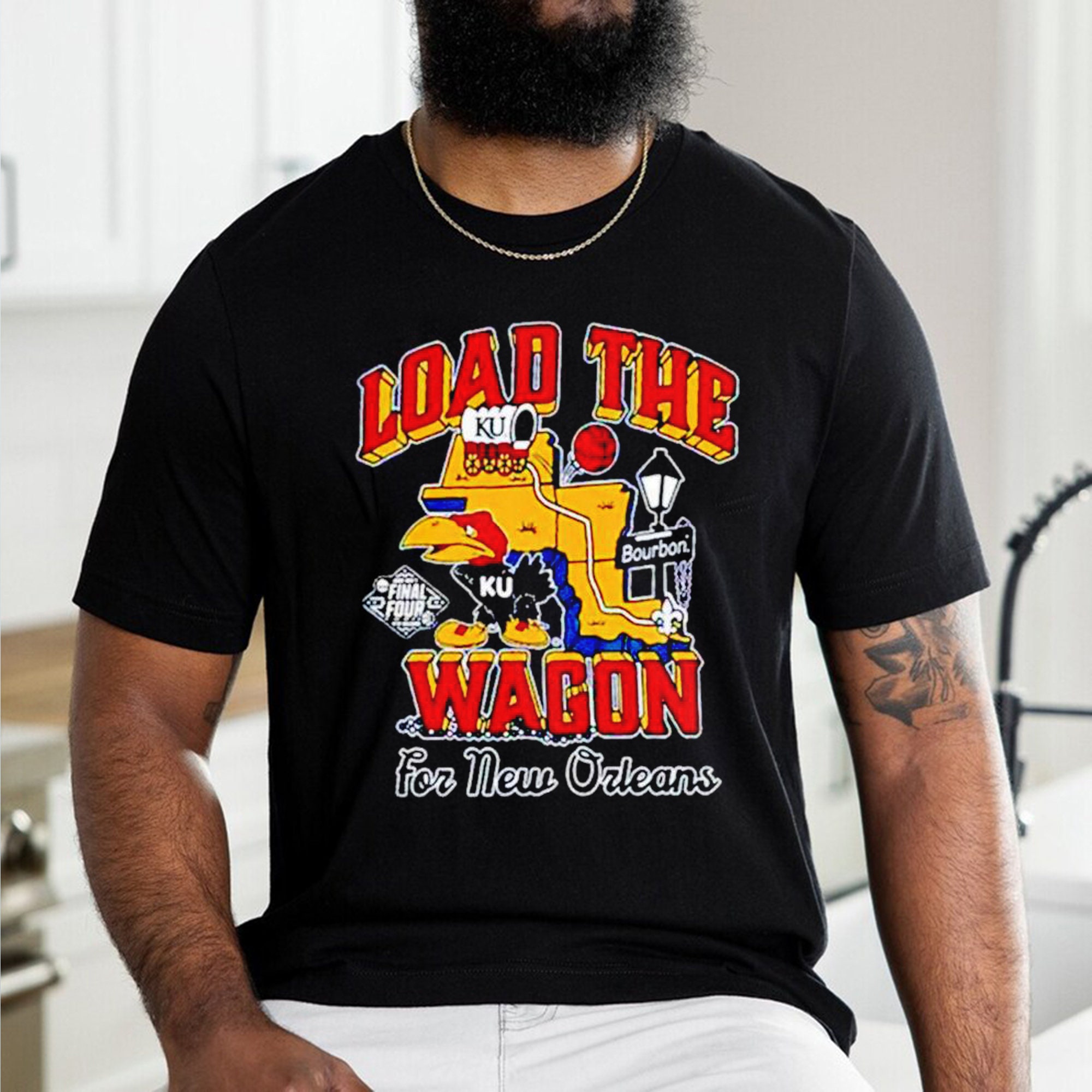 Vintage Kansas Jayhawks Load The Wagon For New Orleans 2022 Unisex T-Shirt Vintage Kansas Jayhawks Load The Wagon For New Orleans 2022 Unisex T-Shirt
