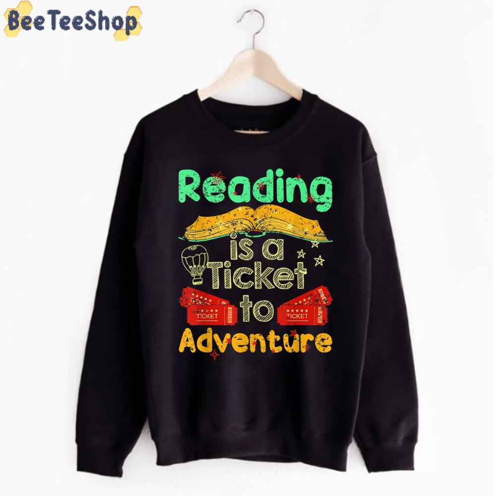 Vintage Reading Is A Ticket To Adventure Unisex T-Shirt Vintage Reading Is A Ticket To Adventure Unisex T-Shirt