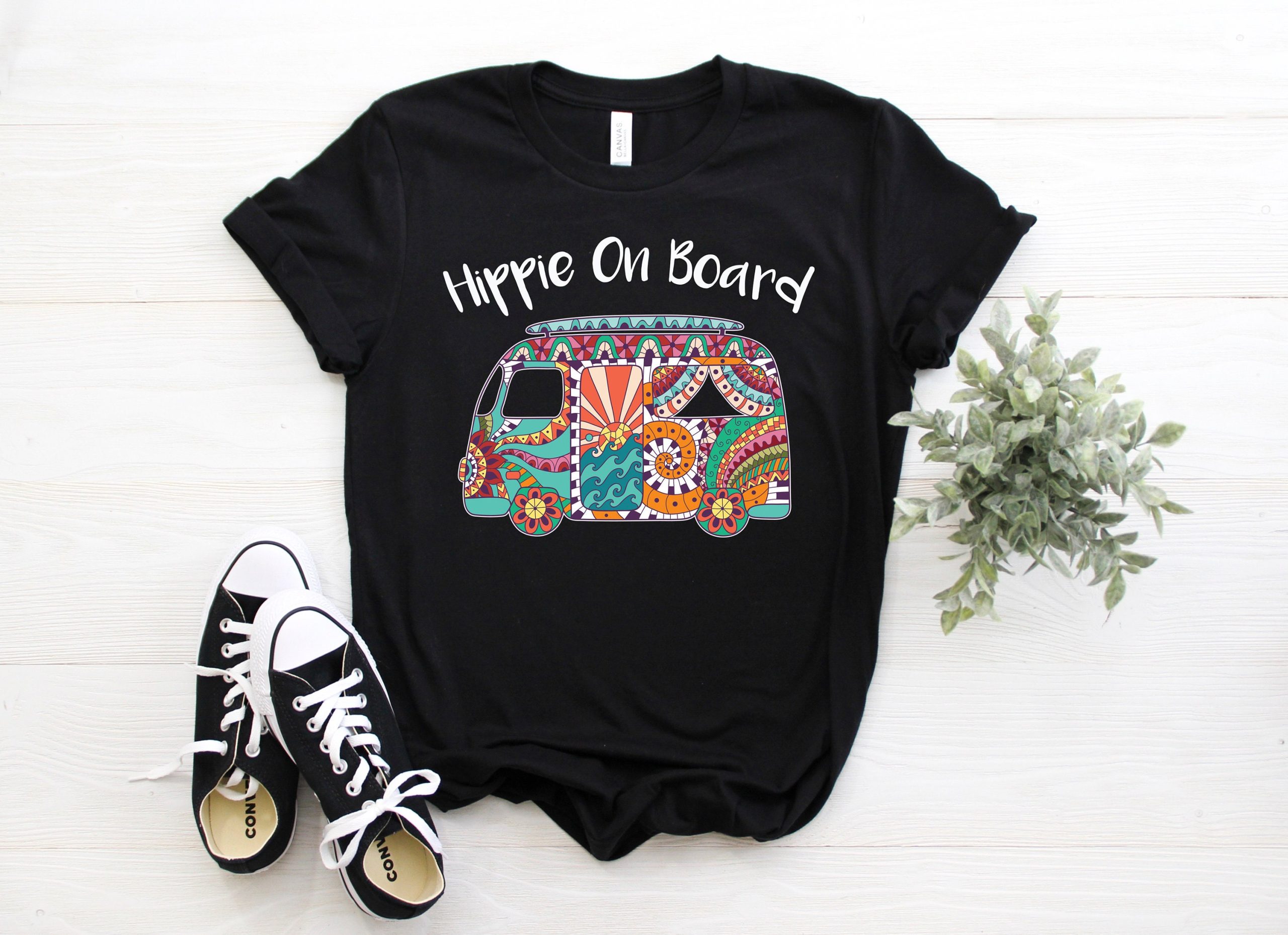 Vintage Retro Hippie On Board Peace Unisex T-Shirt Vintage Retro Hippie On Board Peace Unisex T-Shirt