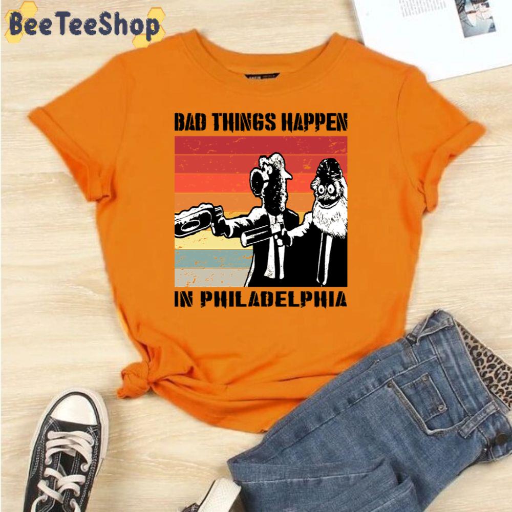 Vintage Style Bad Things Happen In Philadelphia Flyers Hockey Unisex T-Shirt Vintage Style Bad Things Happen In Philadelphia Flyers Hockey Unisex T-Shirt