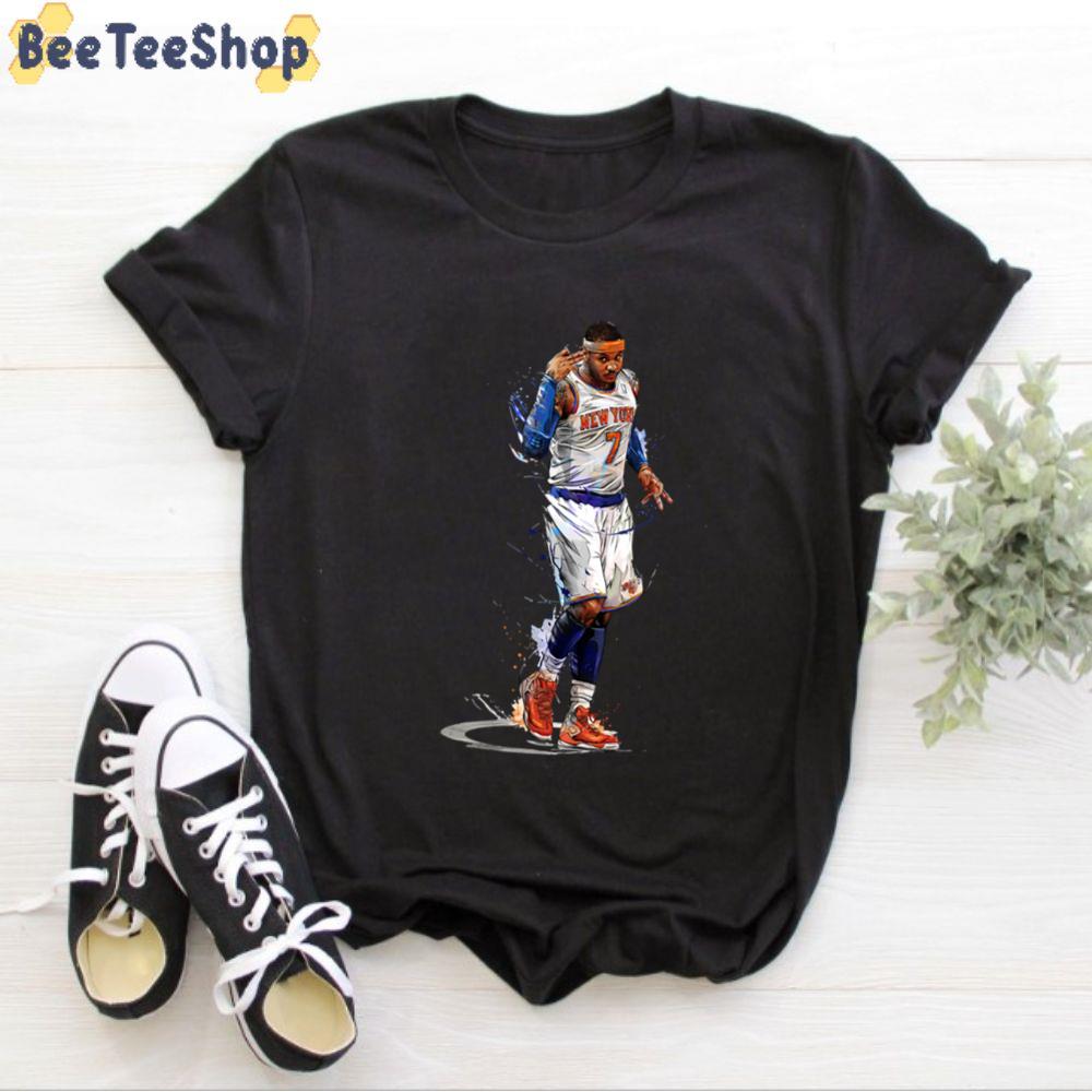 Wallpaper Carmelo Anthony Art Basketball Sport Unisex T-Shirt Wallpaper Carmelo Anthony Art Basketball Sport Unisex T-Shirt