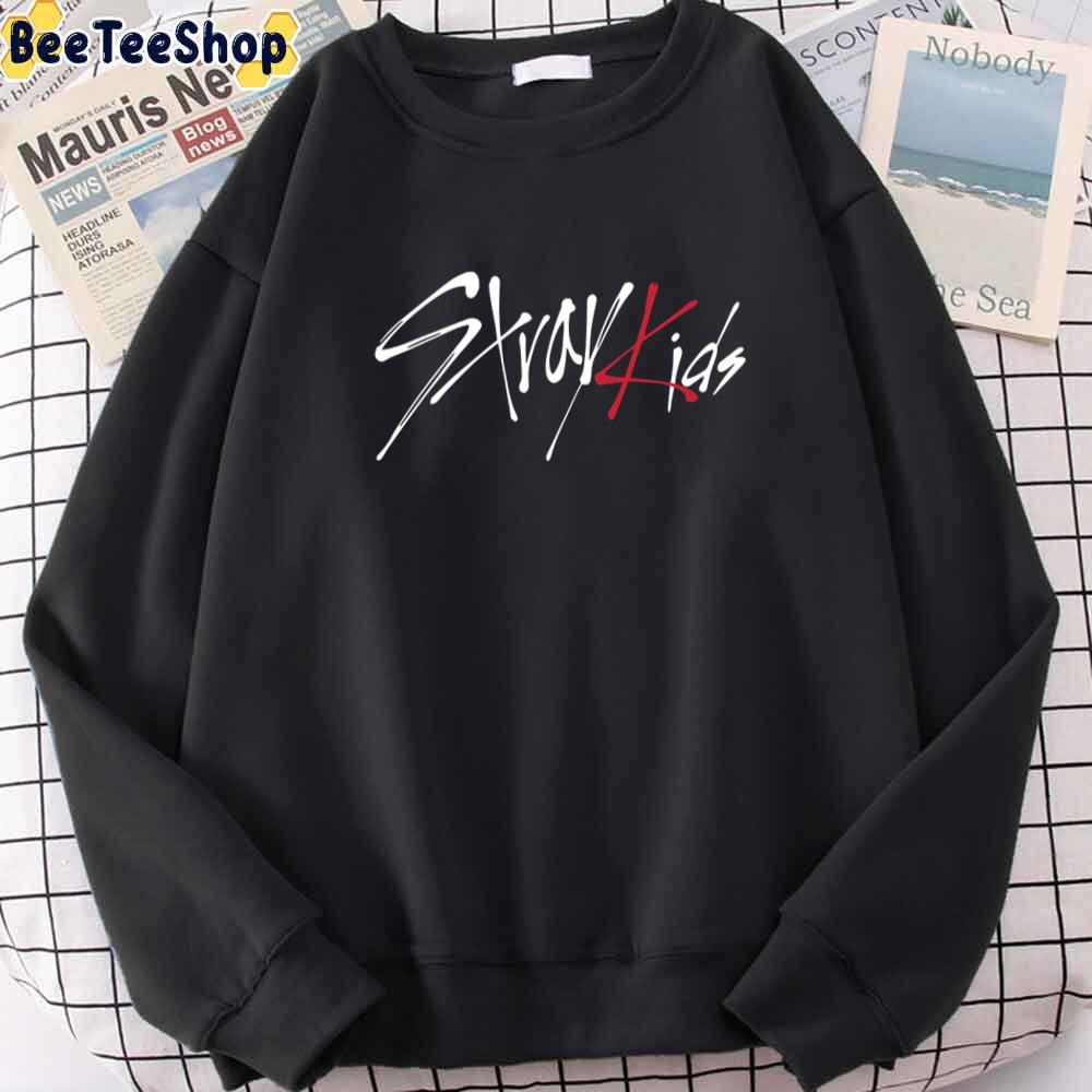 White Text Straykids Kpop Unisex Sweatshirt White Text Straykids Kpop Unisex Sweatshirt