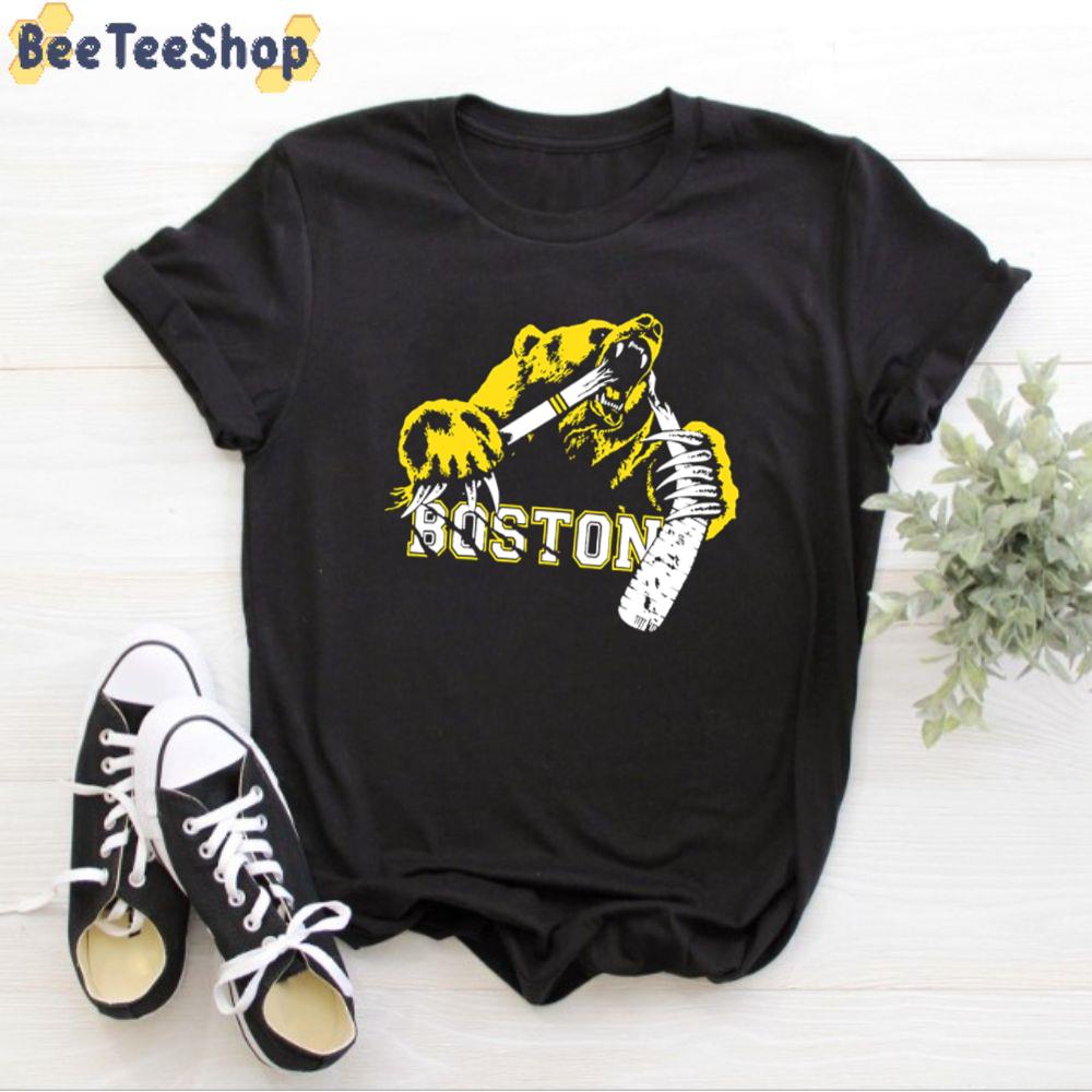 Yellow Bear Design Boston Bruins Hockey Unisex T-Shirt Yellow Bear Design Boston Bruins Hockey Unisex T-Shirt
