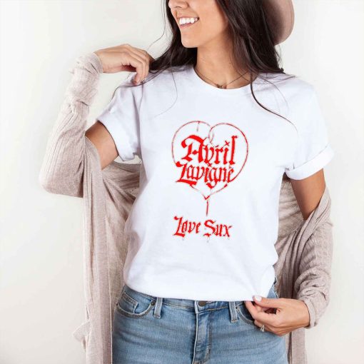 Red Heart Avril Lavigne Love Sux Unisex T-Shirt