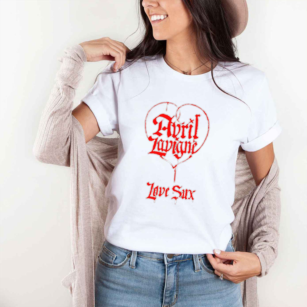 Red Heart Avril Lavigne Love Sux Unisex T-Shirt Red Heart Avril Lavigne Love Sux Unisex T-Shirt