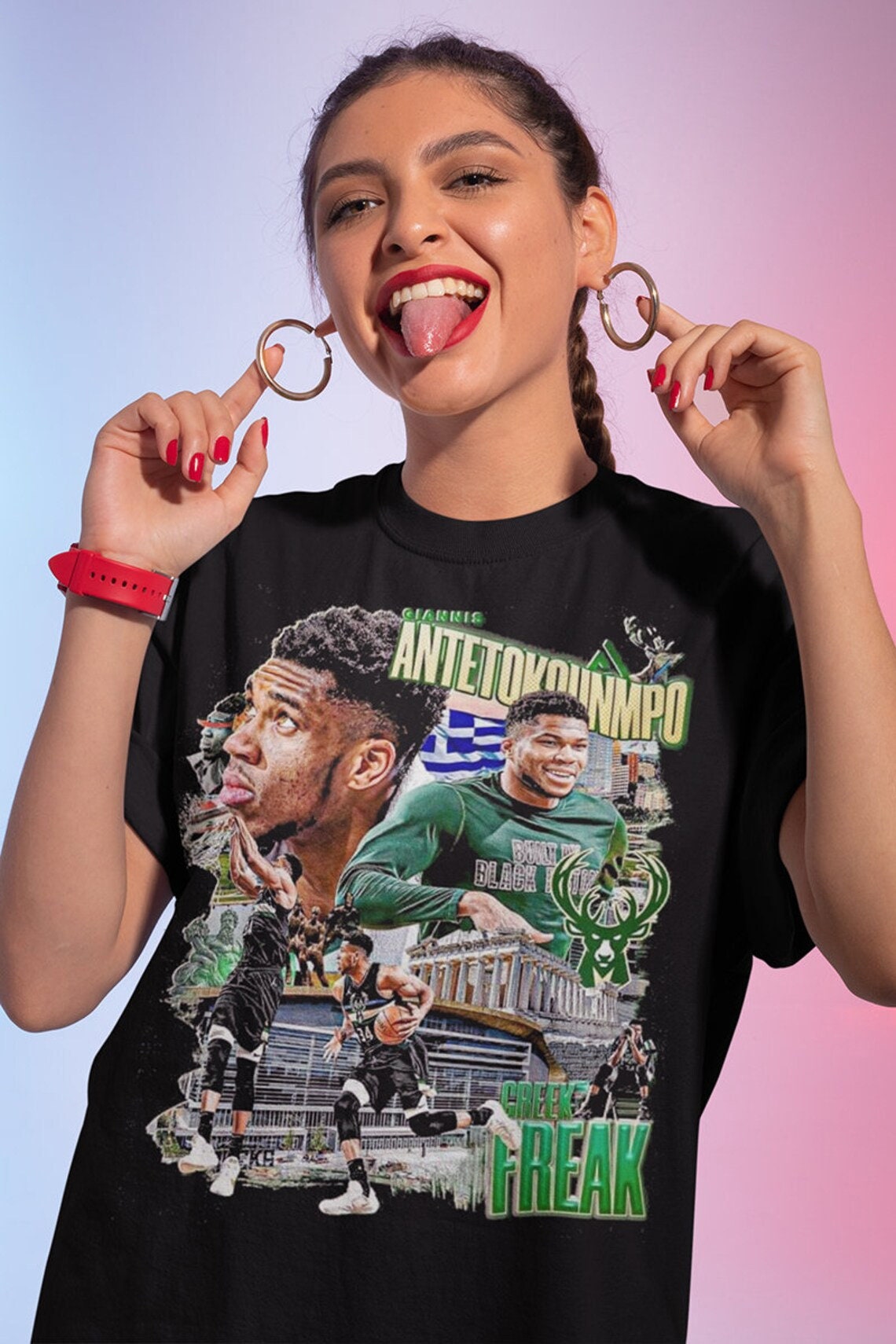 80s Vintage Milwaukee Bucks Giannis Antetokounmpo Basketball Unisex T-Shirt 80s Vintage Milwaukee Bucks Giannis Antetokounmpo Basketball Unisex T-Shirt