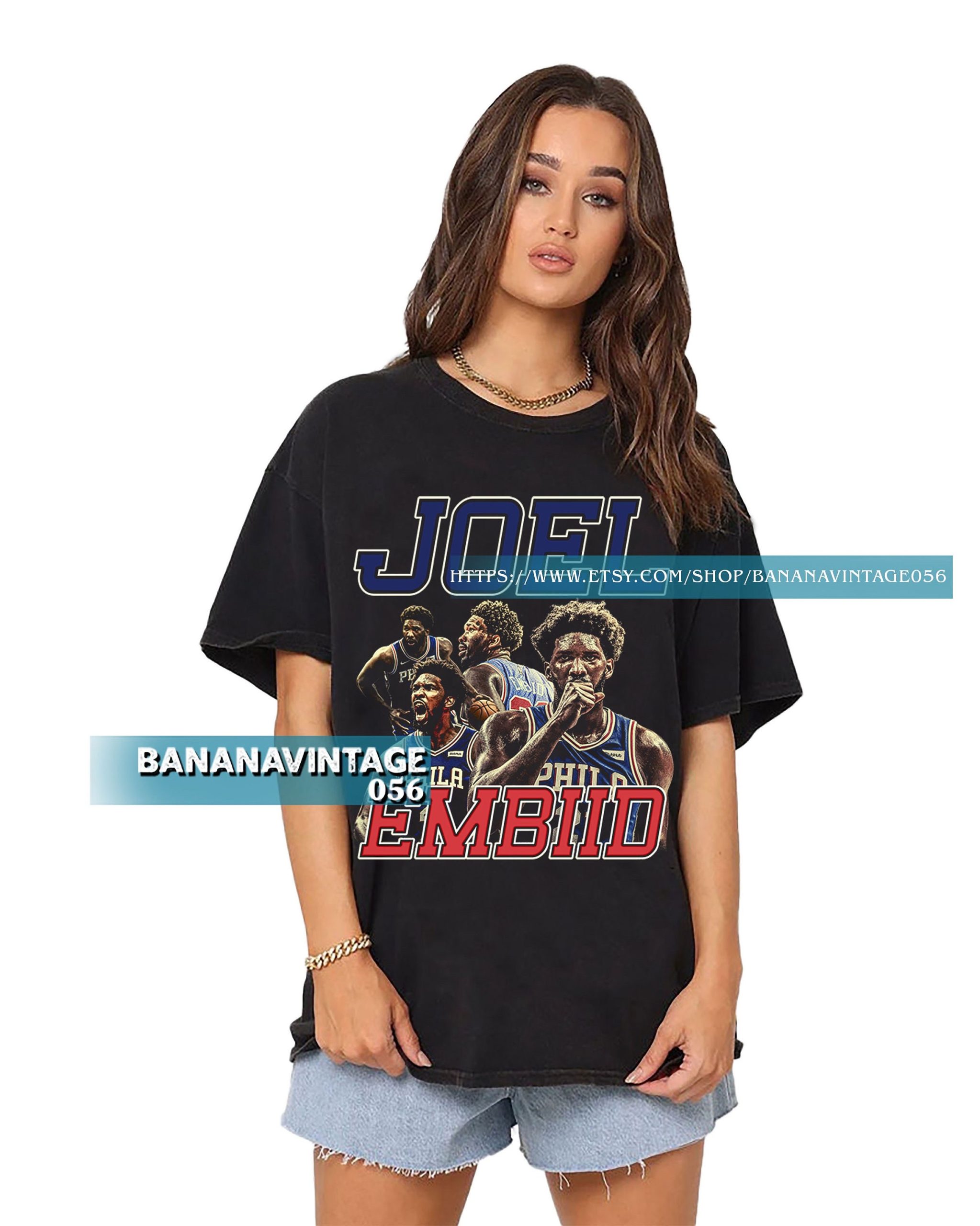 90s Vintage Joel Embiid Philadelphia 76ers Basketball Unisex T-Shirt 90s Vintage Joel Embiid Philadelphia 76ers Basketball Unisex T-Shirt