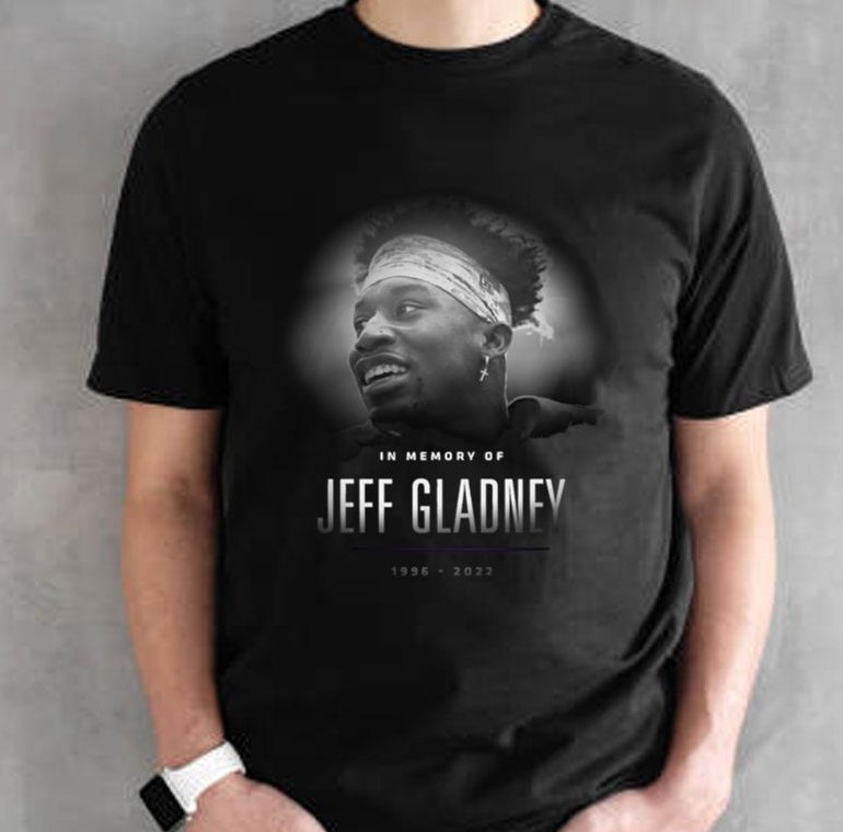 In Memory Of Jeff Gladney 1996 2022 Football Unisex T-Shirt In Memory Of Jeff Gladney 1996 2022 Football Unisex T-Shirt
