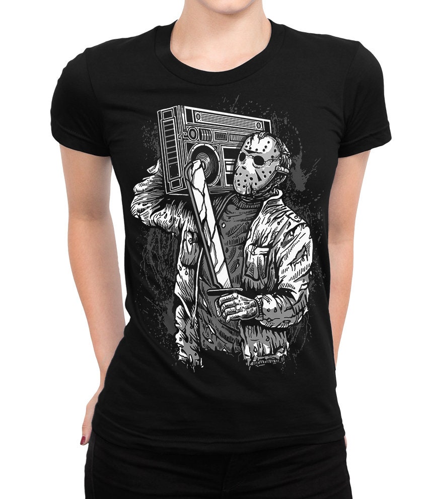 Jason Voorhees With Boombox Friday the 13th Unsiex T-Shirt Jason Voorhees With Boombox Friday the 13th Unsiex T-Shirt