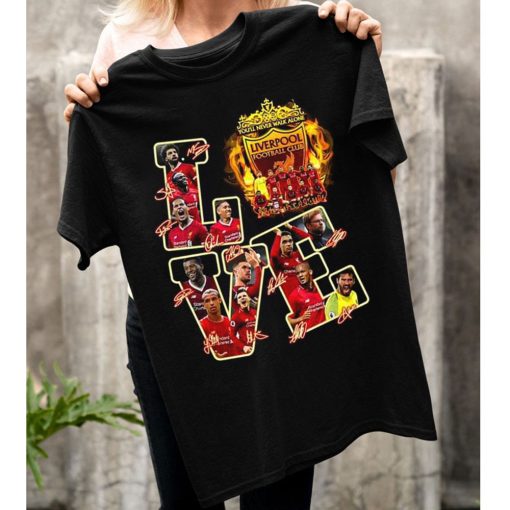 Love Liverpool Football Club Members Signatures Unisex T-Shirt