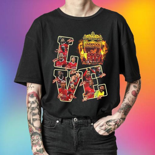 Love Liverpool Football Club Members Signatures Unisex T-Shirt