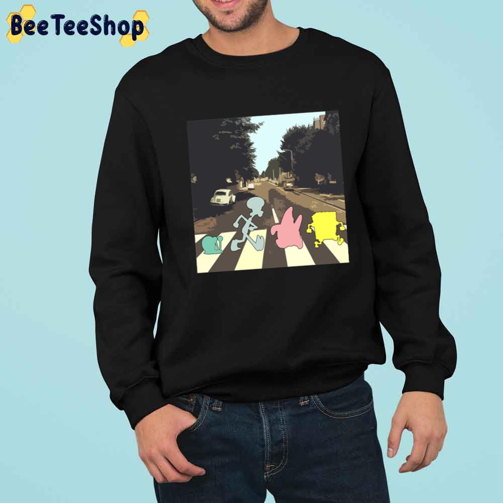 Abbey Road Spongebob Style Unisex T-Shirt Abbey Road Spongebob Style Unisex T-Shirt