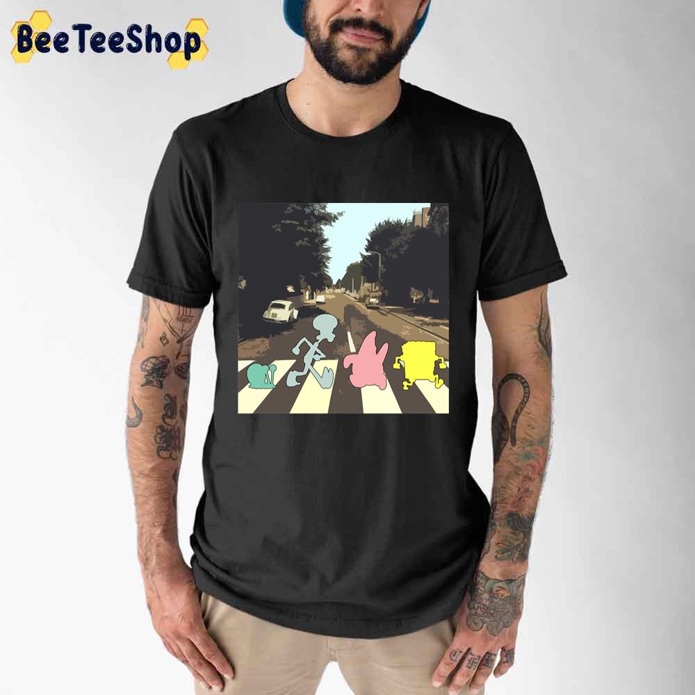 Abbey Road Spongebob Style Unisex T-Shirt Abbey Road Spongebob Style Unisex T-Shirt