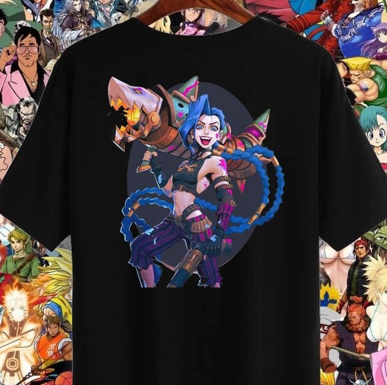 Action Jinx Arcane Arcane Tv Series League Of Legends Unisex T-Shirt Action Jinx Arcane Arcane Tv Series League Of Legends Unisex T-Shirt