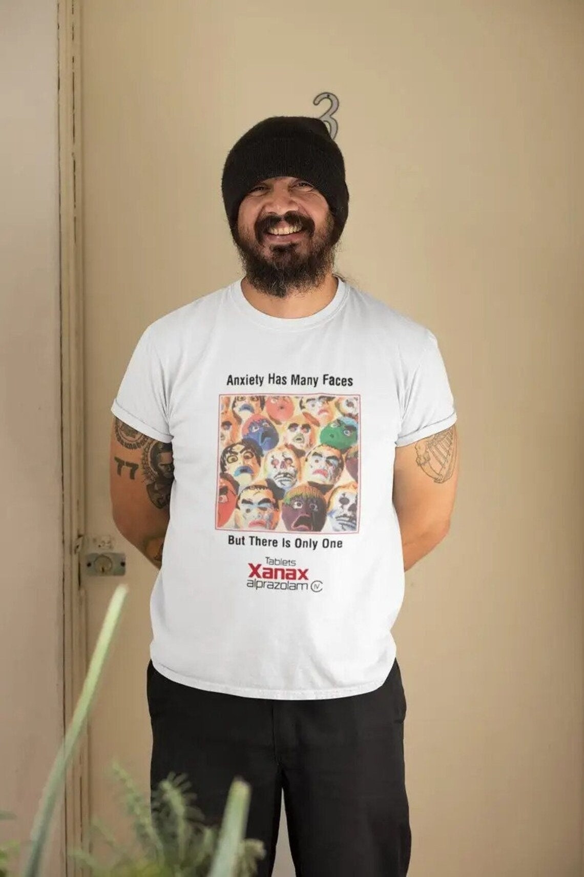 Anxiety Has Many Faces But There Is Only One Unisex T-Shirt Anxiety Has Many Faces But There Is Only One Unisex T-Shirt