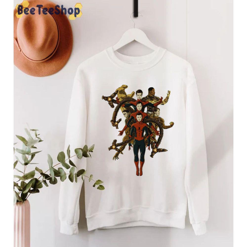 Art Spiders Vs Villains No Way Home Unisex T-Shirt Art Spiders Vs Villains No Way Home Unisex T-Shirt