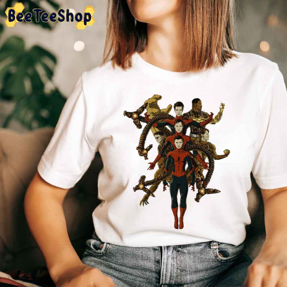 Art Spiders Vs Villains No Way Home Unisex T-Shirt Art Spiders Vs Villains No Way Home Unisex T-Shirt