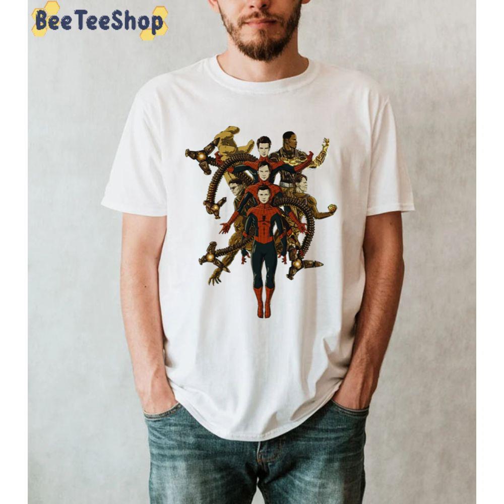 Art Spiders Vs Villains No Way Home Unisex T-Shirt Art Spiders Vs Villains No Way Home Unisex T-Shirt