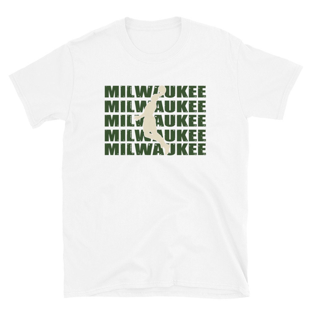 Art Text Milwaukee Wisconsin Basketball Unisex T-Shirt Art Text Milwaukee Wisconsin Basketball Unisex T-Shirt