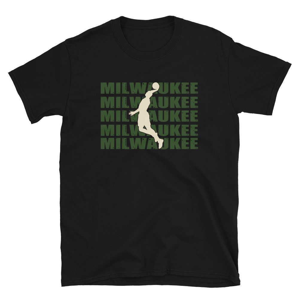 Art Text Milwaukee Wisconsin Basketball Unisex T-Shirt Art Text Milwaukee Wisconsin Basketball Unisex T-Shirt