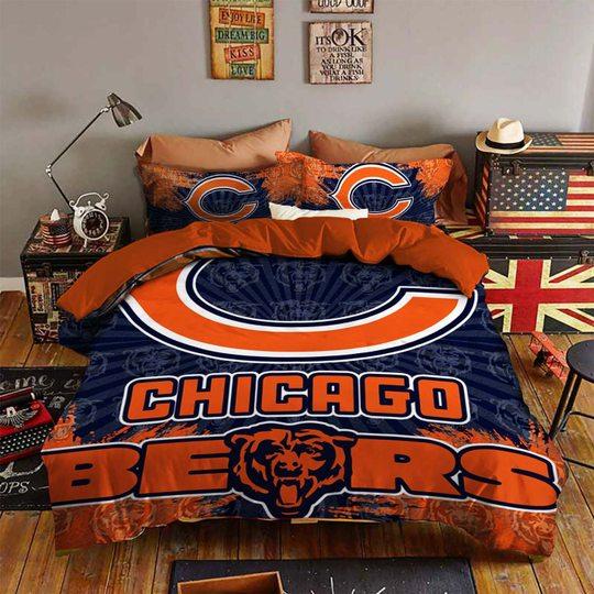 Big Logo Chicago Bears Football Bedding Set Big Logo Chicago Bears Football Bedding Set