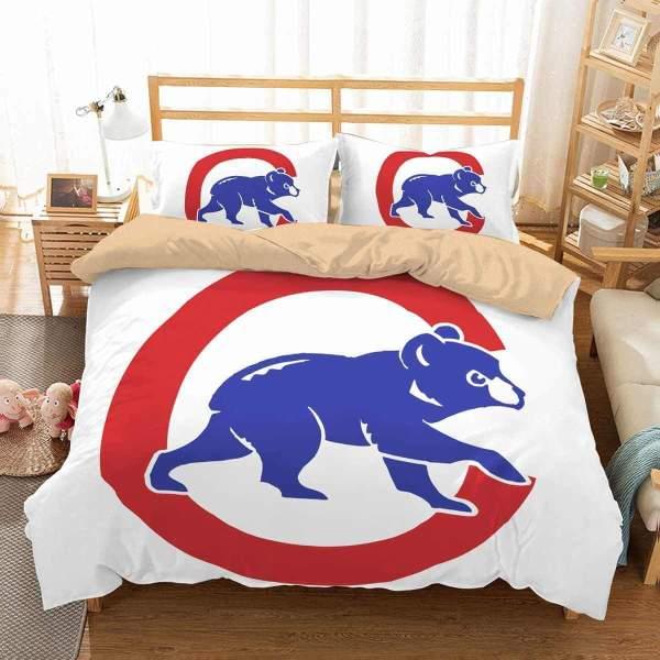 Big Logo Chicago CUBS Baseball Bedding Set Big Logo Chicago CUBS Baseball Bedding Set