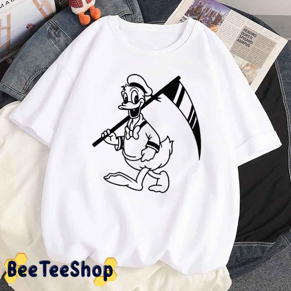 Black White Style Donald Duck Cartoon Unisex T-Shirt Black White Style Donald Duck Cartoon Unisex T-Shirt