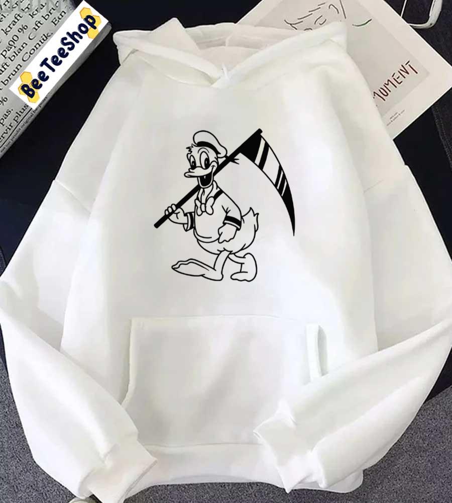Black White Style Donald Duck Cartoon Unisex T-Shirt Black White Style Donald Duck Cartoon Unisex T-Shirt