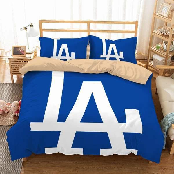 Blue And White Style Los Angeles Dodgers Bedding Set Blue And White Style Los Angeles Dodgers Bedding Set