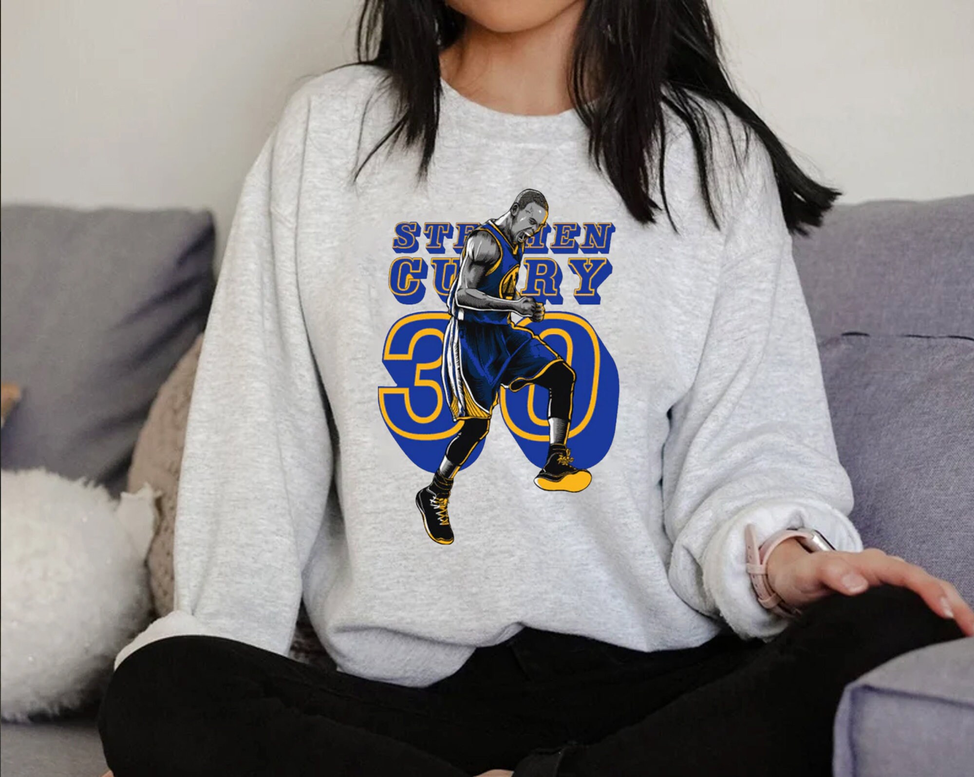 Blue Graphic Steph Curry Golden State Basketball Unisex T-Shirt Blue Graphic Steph Curry Golden State Basketball Unisex T-Shirt