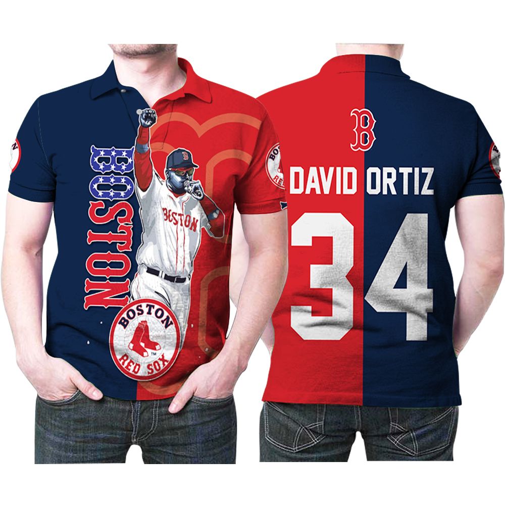 Boston Red Sox David Ortiz 34 Legend Player Mlb Baseball Team 3d Designed Allover Gift For Red Sox Fans Ortiz Lovers Polo Shirt Boston Red Sox David Ortiz 34 Legend Player Mlb Baseball Team 3d Designed Allover Gift For Red Sox Fans Ortiz Lovers Polo Shirt