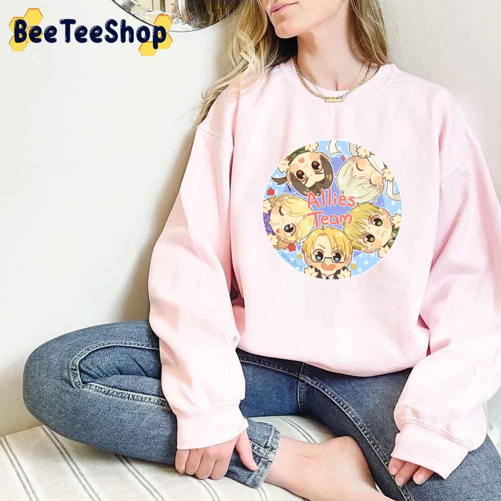 Chibi Hetalia Allies Team Unisex T-Shirt Chibi Hetalia Allies Team Unisex T-Shirt