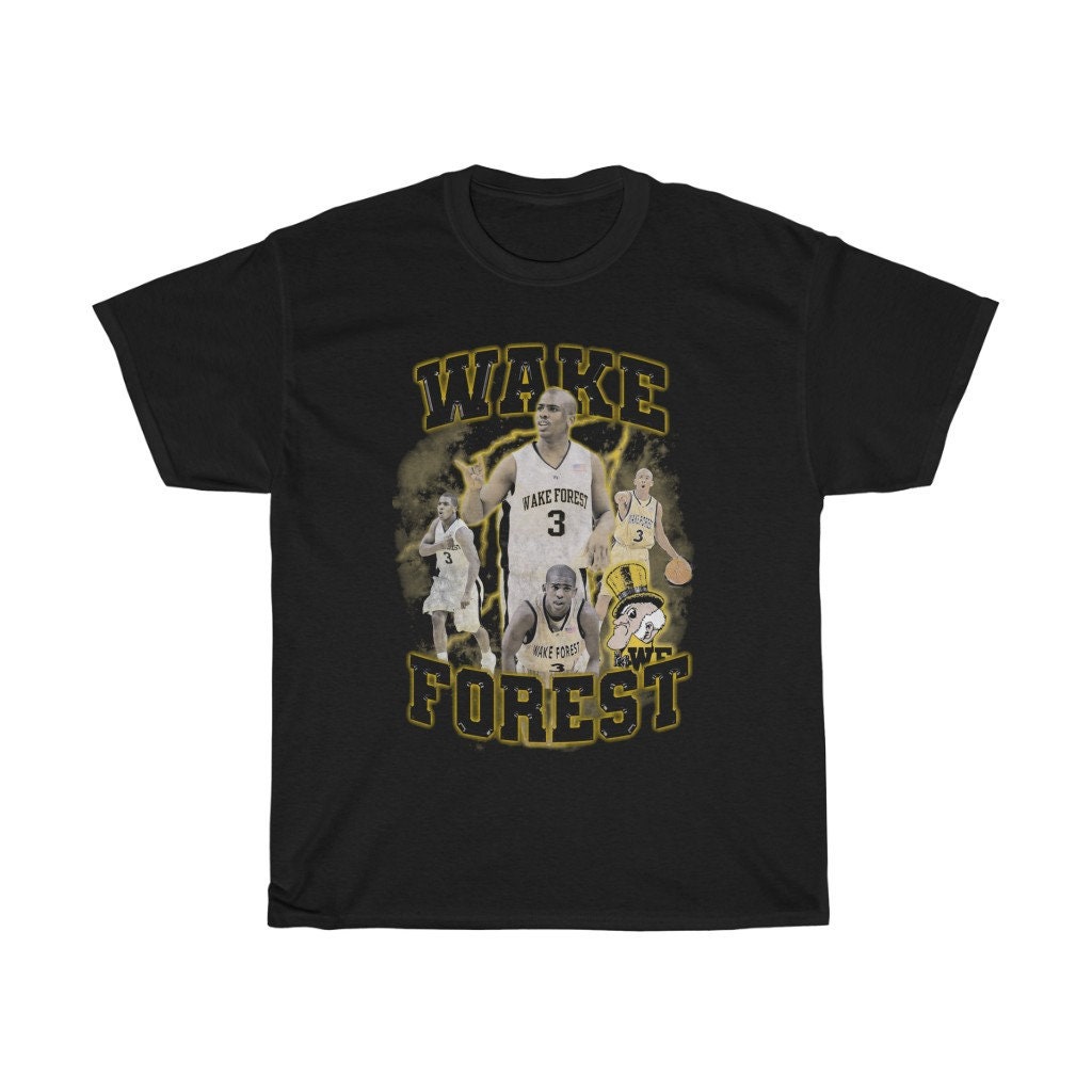 Chris Paul Wake Forest Vintage Style Unisex Heavy Cotton Tee Chris Paul Wake Forest Vintage Style Unisex Heavy Cotton Tee
