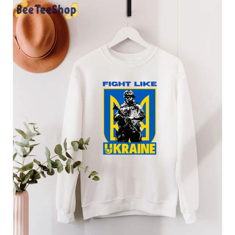 Coat Of Arms Fight Like Ukraine Unisex T-Shirt Coat Of Arms Fight Like Ukraine Unisex T-Shirt