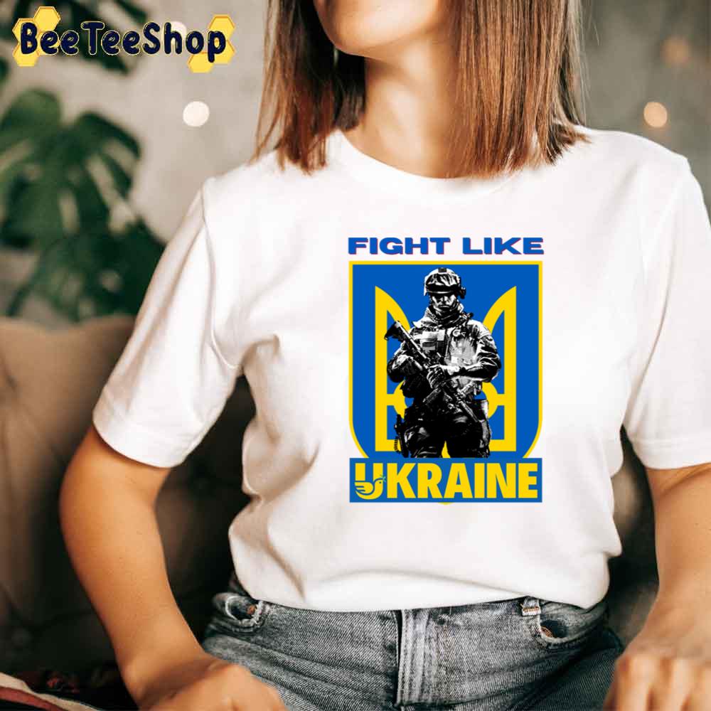 Coat Of Arms Fight Like Ukraine Unisex T-Shirt Coat Of Arms Fight Like Ukraine Unisex T-Shirt