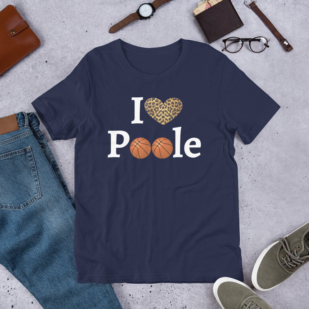 Cute I Love Poole Cheetah Basketball Unisex T-Shirt Cute I Love Poole Cheetah Basketball Unisex T-Shirt