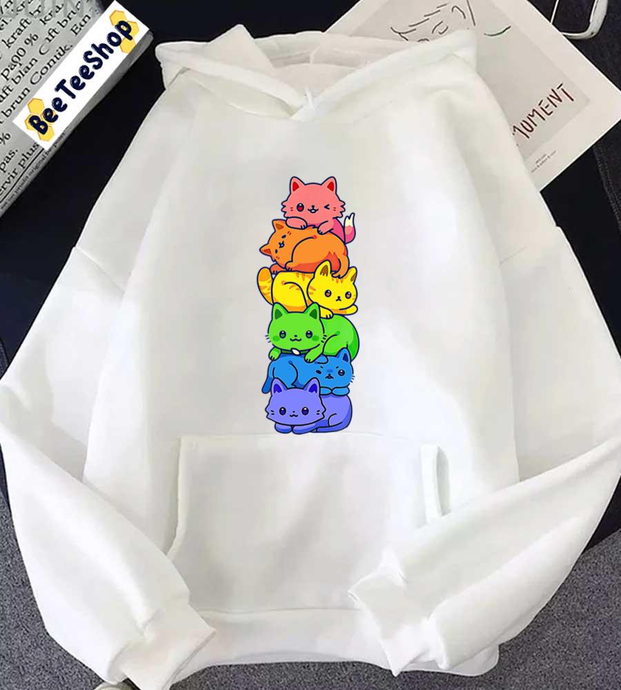 Cute Pride Allyship Cats Copy Unisex T-Shirt Cute Pride Allyship Cats Copy Unisex T-Shirt