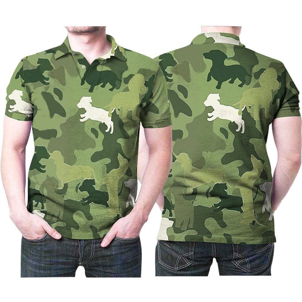 Dachshund Dog Pattern Camouflage Color Style 3d Printed Gift For Dog Lovers Polo Shirt All Over Print Shirt 3d T-shirt Dachshund Dog Pattern Camouflage Color Style 3d Printed Gift For Dog Lovers Polo Shirt All Over Print Shirt 3d T-shirt