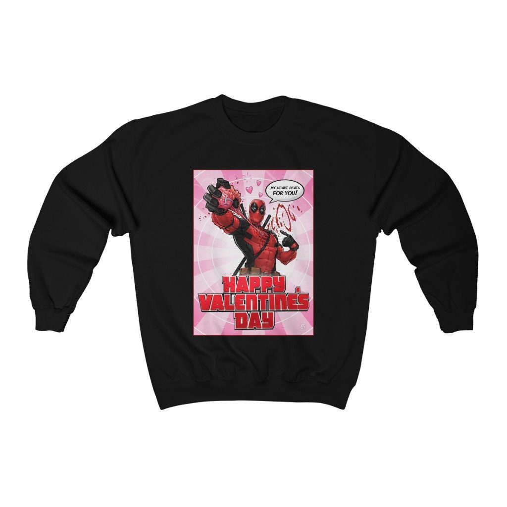 Deadpool's Heart Beats For You Happy Valentines Day Unisex T-Shirt Deadpool's Heart Beats For You Happy Valentines Day Unisex T-Shirt