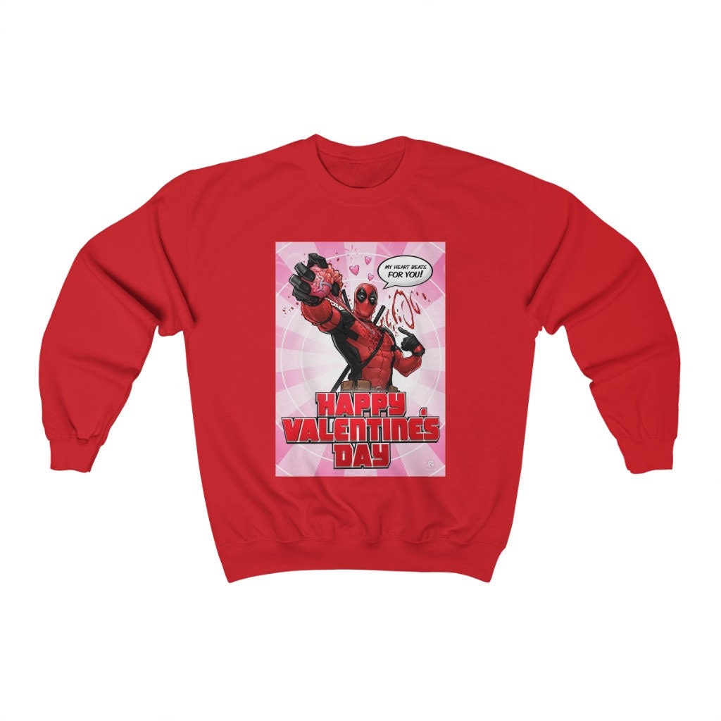 Deadpool's Heart Beats For You Happy Valentines Day Unisex T-Shirt Deadpool's Heart Beats For You Happy Valentines Day Unisex T-Shirt