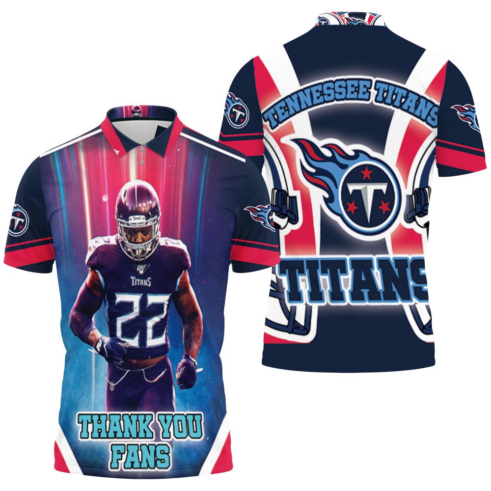 Derrick Henry #22 Tennessee Titans Afc South Division Champions Super Bowl 2021 Thank You Fans Polo Shirt All Over Print Shirt 3d T-shirt Derrick Henry #22 Tennessee Titans Afc South Division Champions Super Bowl 2021 Thank You Fans Polo Shirt All Over Print Shirt 3d T-shirt
