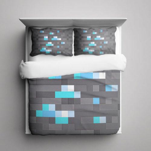 Diamond Ore Minecraft Creeper Bedding Set Diamond Ore Minecraft Creeper Bedding Set