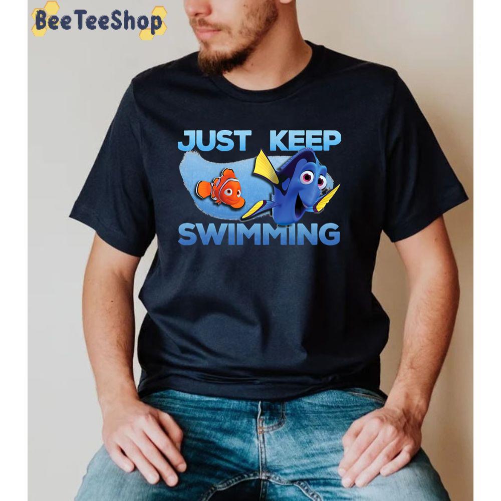 Disney Pixar Finding Dory Just Keep Swimming With Nemo Unisex T-Shirt Disney Pixar Finding Dory Just Keep Swimming With Nemo Unisex T-Shirt