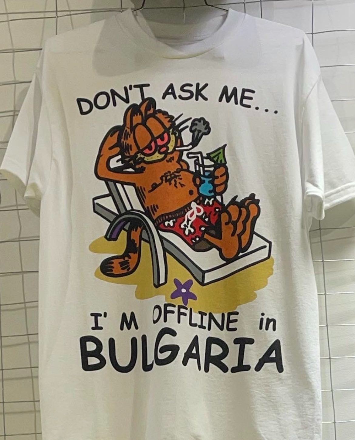 Don’t Ask Me I’m Offline In Bulgaria Garfield Unisex T-Shirt Don’t Ask Me I’m Offline In Bulgaria Garfield Unisex T-Shirt