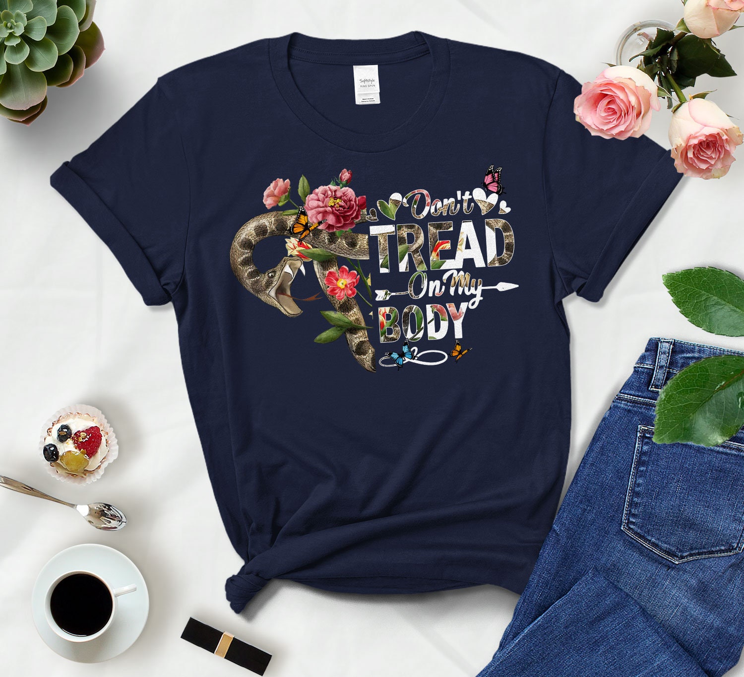 Don't Tread On My Body Uterus Snake Pro-Choice Unisex T-Shirt Don't Tread On My Body Uterus Snake Pro-Choice Unisex T-Shirt