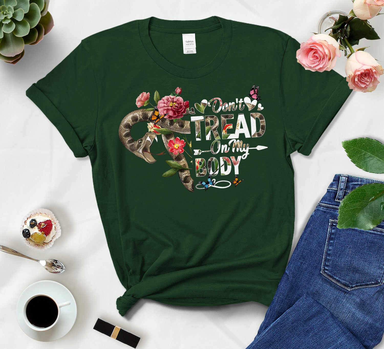 Don't Tread On My Body Uterus Snake Pro-Choice Unisex T-Shirt Don't Tread On My Body Uterus Snake Pro-Choice Unisex T-Shirt