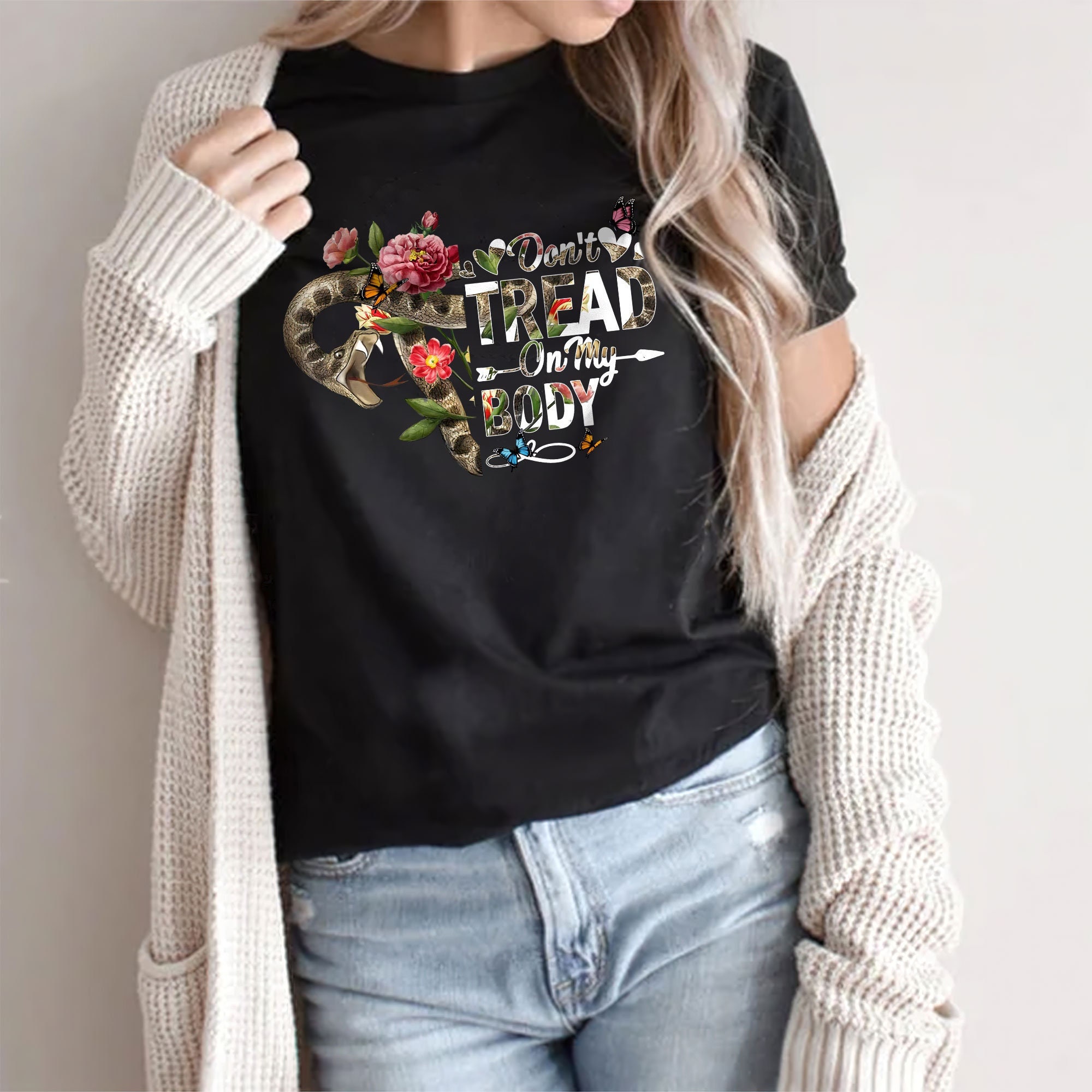 Don't Tread On My Body Uterus Snake Pro-Choice Unisex T-Shirt Don't Tread On My Body Uterus Snake Pro-Choice Unisex T-Shirt