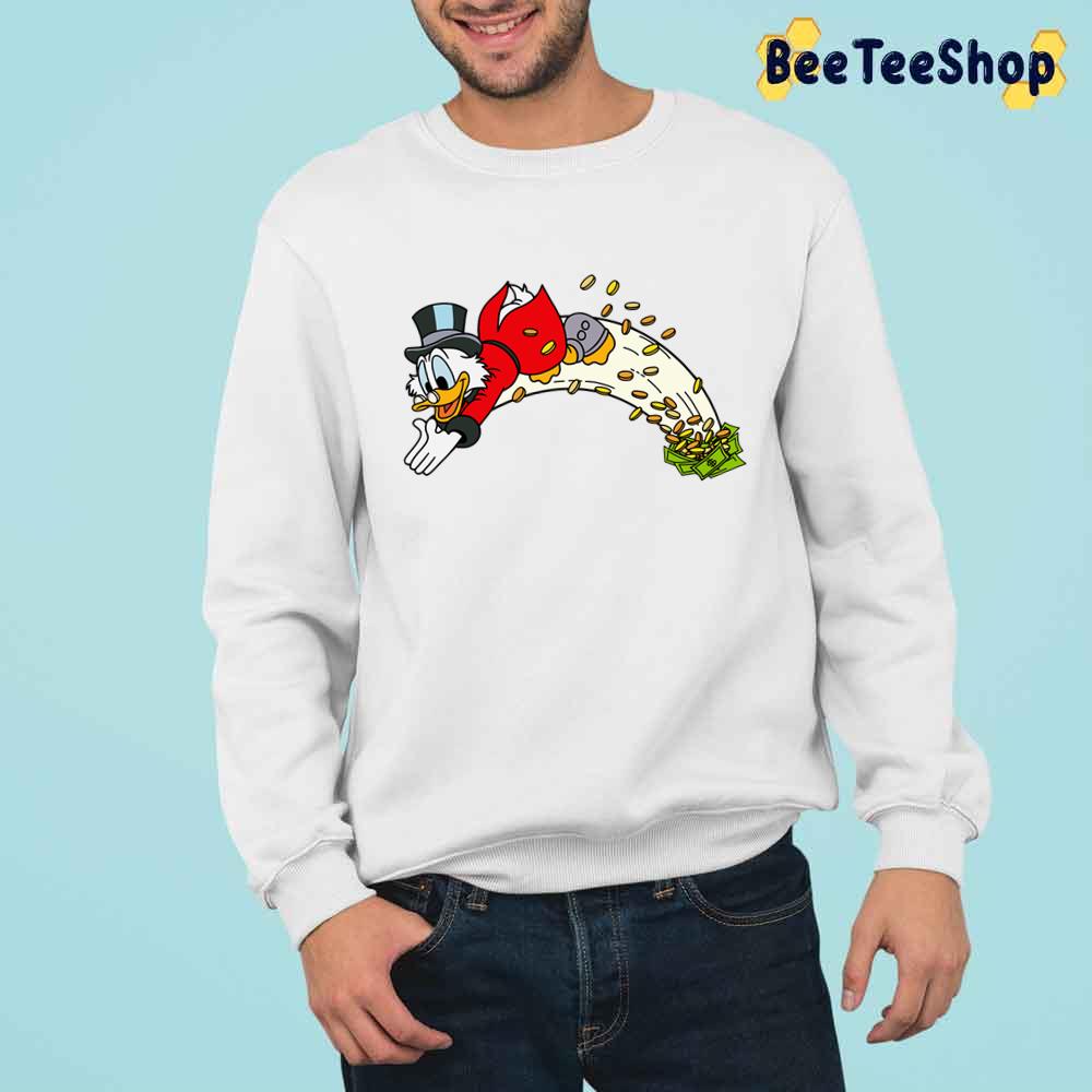 Duck Tales Scrooge Mcduck Money Swimming 80s Unisex T-Shirt Duck Tales Scrooge Mcduck Money Swimming 80s Unisex T-Shirt