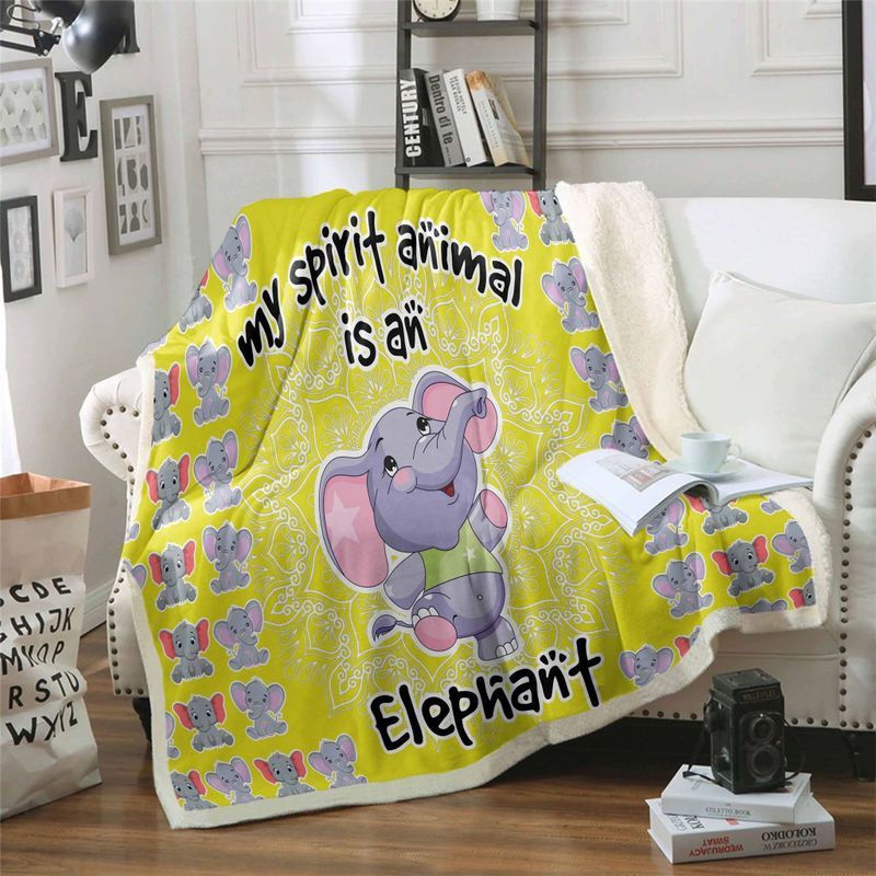 Elephant My Spirit Animal Is An Elephant Premium Comfy Sofa Throw Blanket Elephant My Spirit Animal Is An Elephant Premium Comfy Sofa Throw Blanket